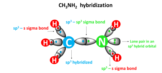 ch3nh2 hybridization