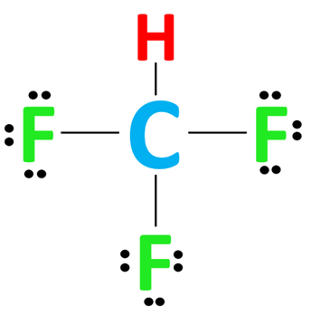 complete octet of atoms in chf3