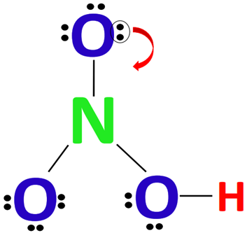 complete octet of central atom in hno3