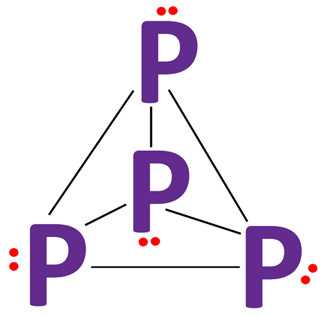 complete the octet of p4 atoms