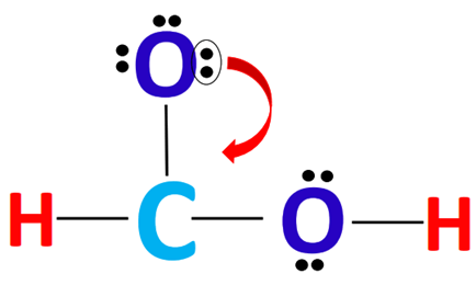 completing central atom octet in hcooh