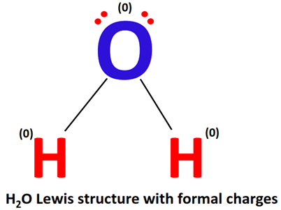 h2o lewis structure with formal charge