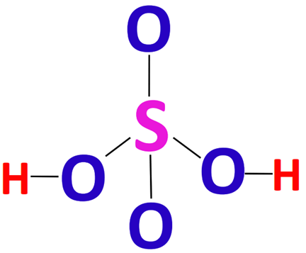 h2so4 skeletal structure