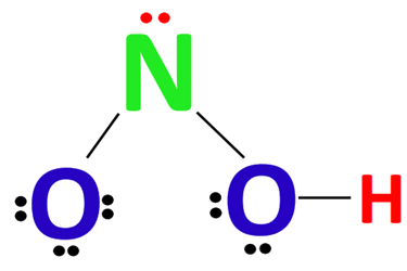 incomplete octet of central atom in hno2