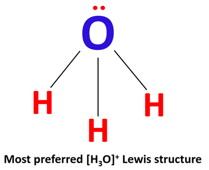 most stable H3O+ lewis structure