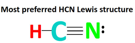 most stable hcn lewis structure