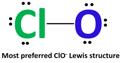 most stable lewis structure of ClO-