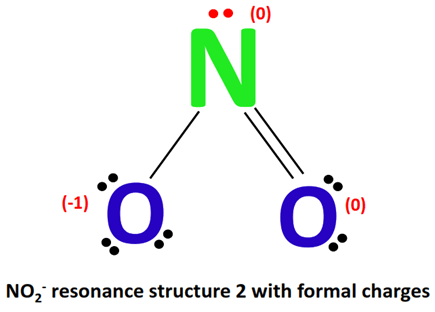 no2- resonance structure 2 with formal charge