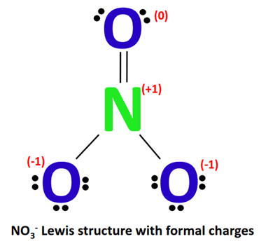 no3- lewis structure with formal charge