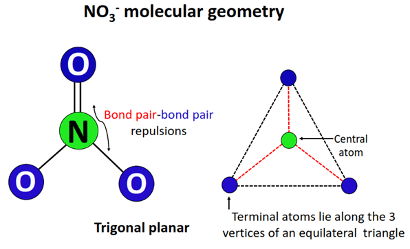 no3- molecular geometry or shape