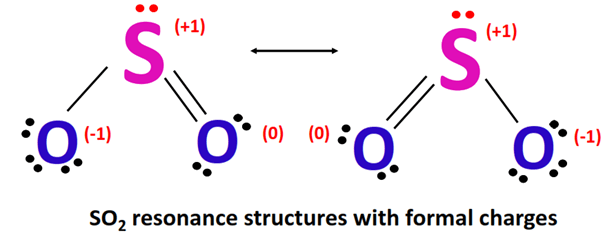 so2 resonance structure with formal charge