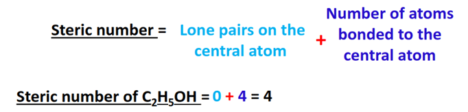 steric number for c2h5oh hybridization