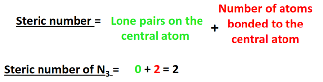 steric number for n3- hybridization