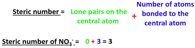 steric number for no3- hybridization