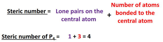 steric number for p4 hybridization