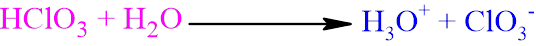 HClO3 act as Arrhenius acid