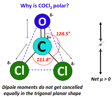 Why is COCl2 polar molecule