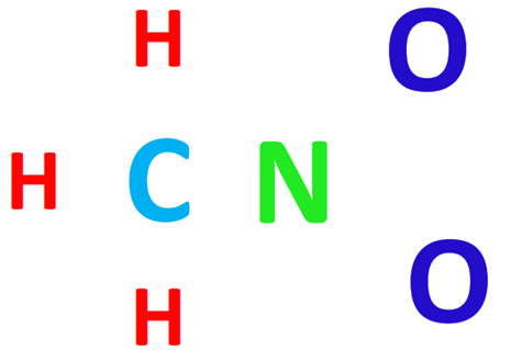 ch3no2 central atom