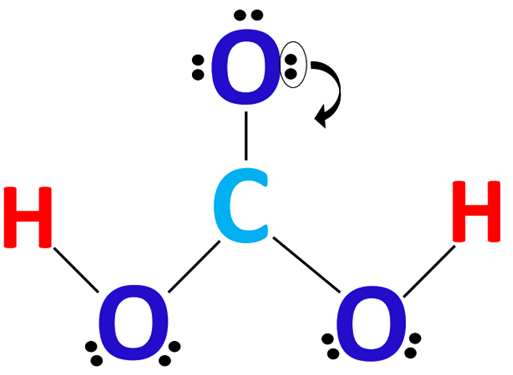 complete octet of central atom in h2co3