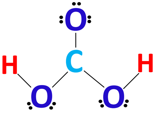 complete the octet of outer atoms in h2co3