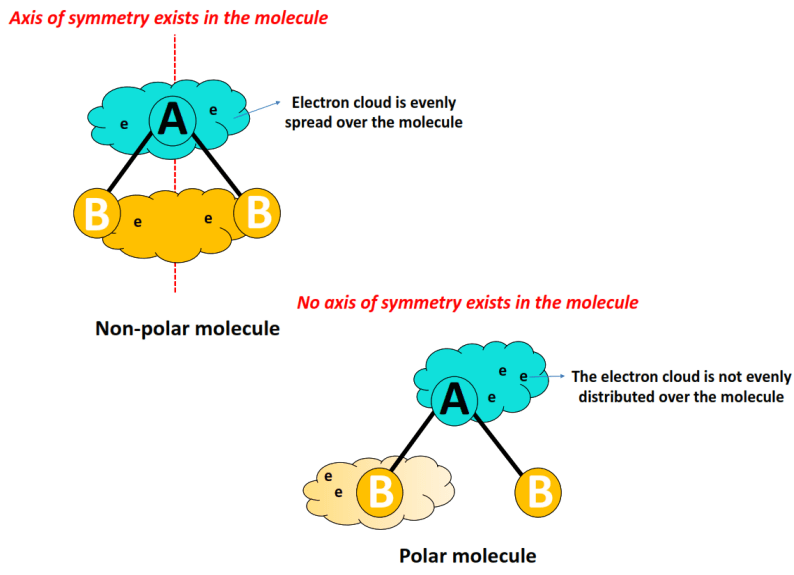 difference in polar and nonpolar molecule