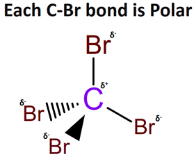 each C-Br bond is polar in CBr4