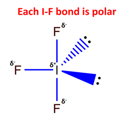 each I-F bond is polar in IF3