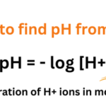 formula to calculate pH from the H+ value