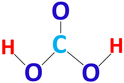 h2co3 skeletal structure