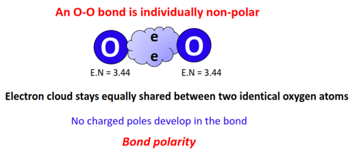 individual bonds in O3 are nonpolar