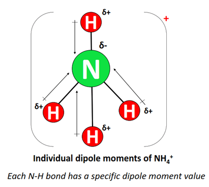 individual dipole moment of NH4+