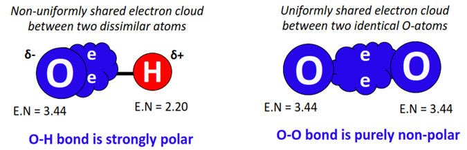 polarity of bonds in H2O2