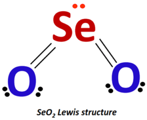 SeO2 Lewis structure, molecular geometry, bond angle, hybridization