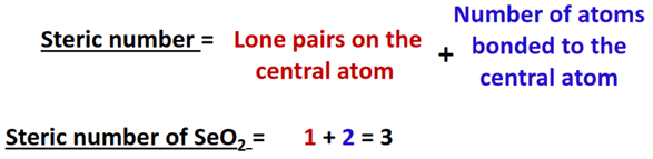 steric number for seo2 hybridization