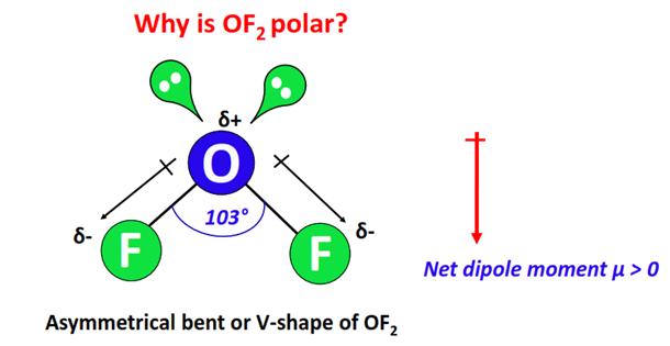 why is OF2 polar