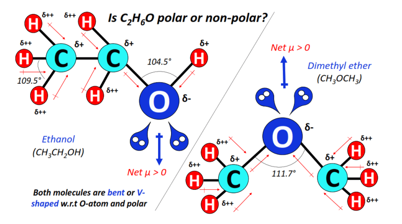 is c2h6o polar or nonpolar