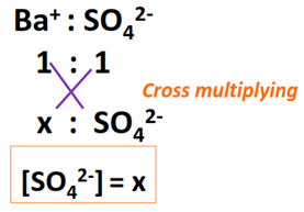 BaSO4 cross multiply