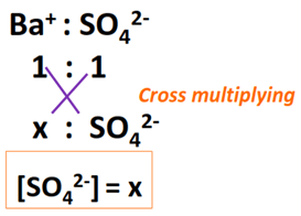 BaSO4 cross multiplying