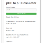 example of using pOH to pH calculator