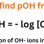 formula to find pOH from molarity (hydroxide ion concentration)