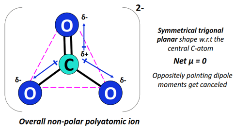 Are carbonate ions polar