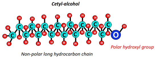 Is cetyl alcohol polar