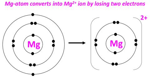 Mg convert into Mg2+