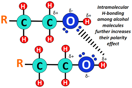 alcohol intramolecular H-bonding