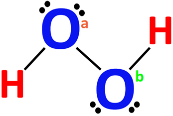 completing octet of atoms in H2O2