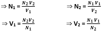 different way of writing N1V1 = N2V2