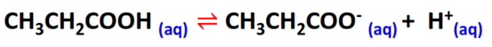 finding pH of CH3CH2COOH from Ka