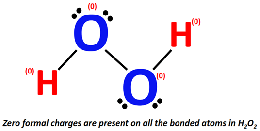 formal charge present in H2O2 lewis structure