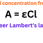 formula to find concentration from absorbance