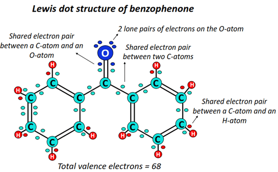 lewis structure for benzophenone